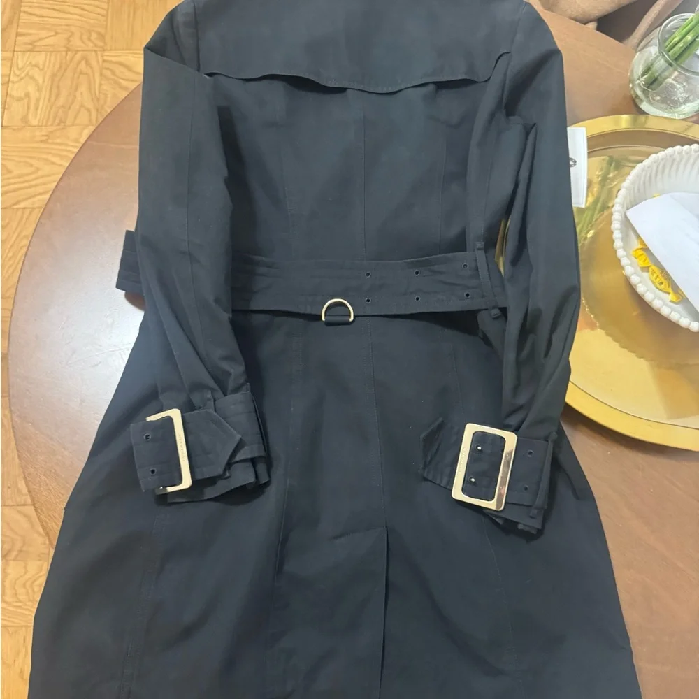 Burberry Limited Edition Gold Accents Black Trench Coat - Picture 9 of 12